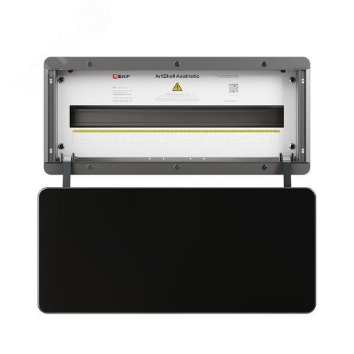 Корпус ArtShell Aesthetic встраиваемый силовой 24 модуля чёрное стекло - фото 5