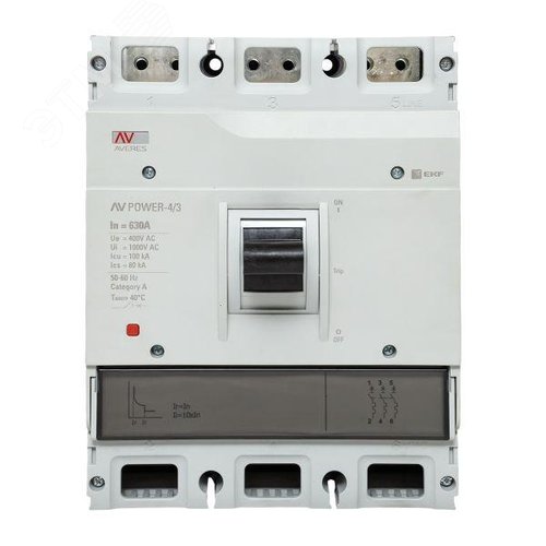 Автоматический выключатель AV POWER-4/3 630А 100kA TR AVERES - фото 2
