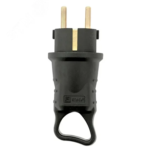 Вилка угловая каучуковая с кольцом 230В 2P+PE 16A IP44 PROxima - фото 2