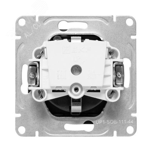 Эпика Механизм розетки 16А IP44 с заземлением со шторками c крышкой черный EKF - фото 7