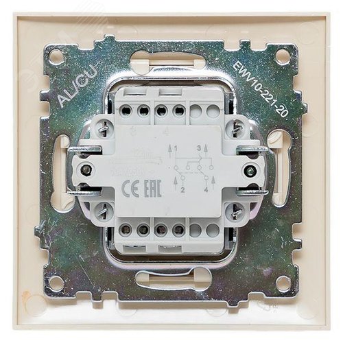 Валенсия выключатель 1-кл. 10А кремовый перекрестный EKF - фото 3