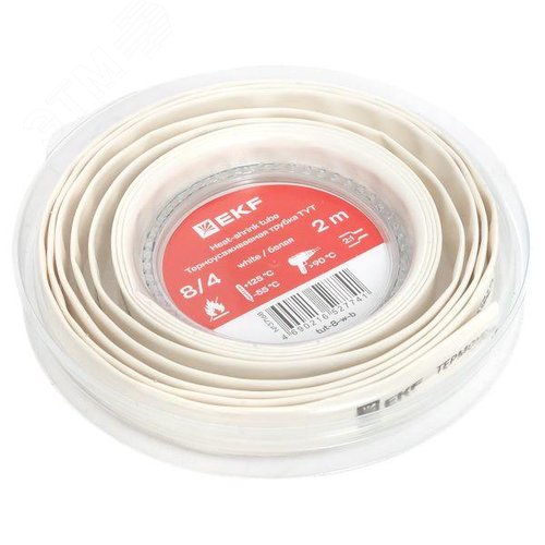ТУТ нг 8/4 белая ролик 2 м EKF - фото 2