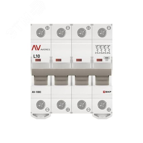 Выключатель автоматический AV-10 DC 4P 10A (L) 10kA EKF AVERES - фото 4