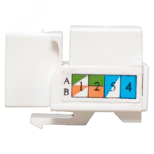 Модуль Keystone TERACOM PRO Cat.5E RJ-45 неэкранированный 110 IDC 90 градусов белый - фото 4