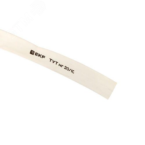 Трубка термоусаживаемая ТУТ нг 20/10 белая рулон PROxima - фото 5