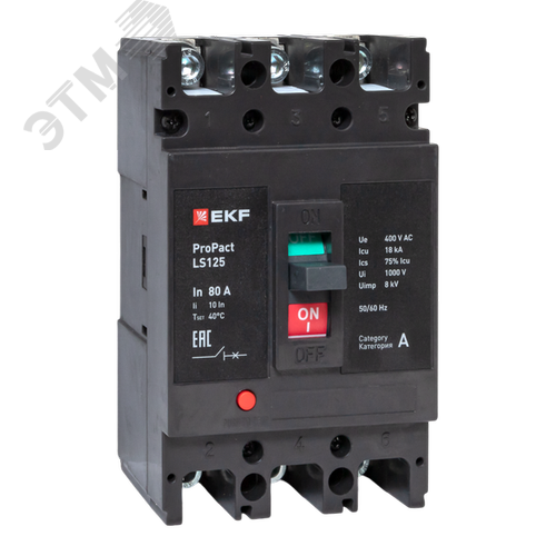 Изображение товара LS125 18кА 3P 80А ProPact EKF (шт)