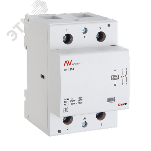 Изображение товара Контактор модульный КМ 40А 4NO 110VAC (3 мод.) AVERES EKF (шт)