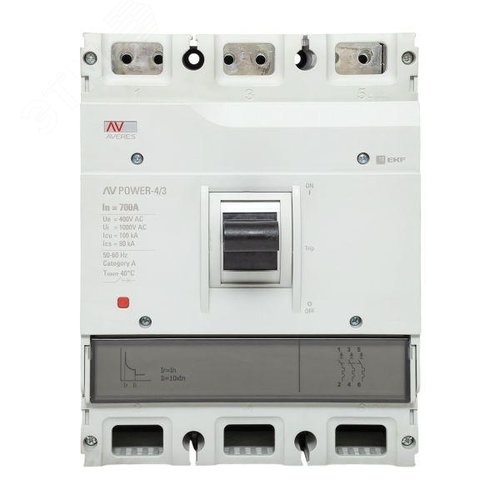Автоматический выключатель AV POWER-4/3 700А 100kA TR AVERES - фото 2