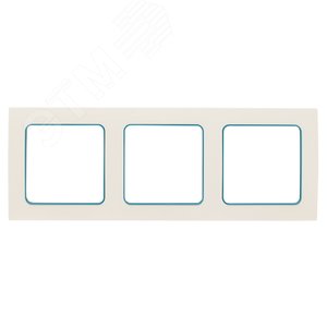 Изображение товара Стокгольм Рамка 3-местная белая с линией цвета синий (шт)