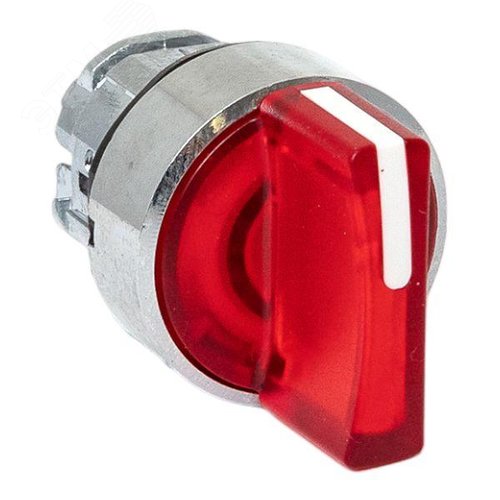 Изображение товара Исполнительный механизм переключателя SА4 красный на 3 положения возвратный без фиксации, с подсветкой с короткой ручкой IP65 (шт)