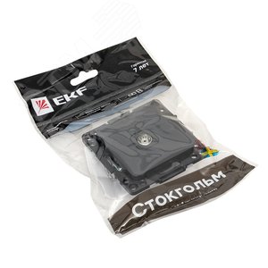 Стокгольм Механизм Розетки TV 1-местной проходной 75Ом 5-862МГц черный - фото 2