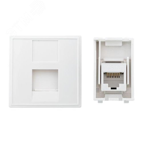 Розетка RJ45, категории 6 (ширина 2 модуля) - фото 8