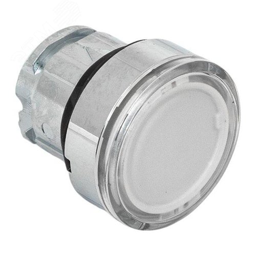 Исполнительный механизм кнопки XB4 белый плоский возвратный без фиксации, с подсветкой IP65 - фото 6