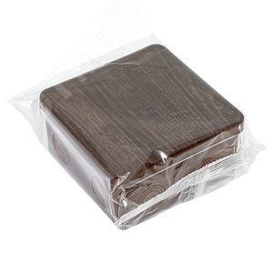 Коробка распаячная КМР-030-034 пылевлагозащищенная без мембранных вводов (109х109х55) тёмное дерево PROxima - фото 2