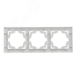 Валенсия рамка 3-местная белая - фото 2