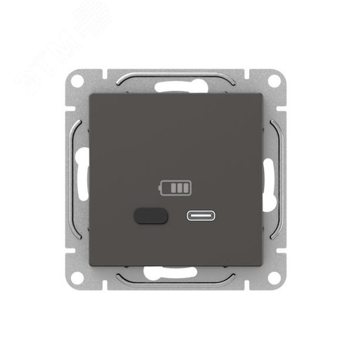 Механизм розетки USB-С  быстрая  мокко Эпика EKF - фото 1