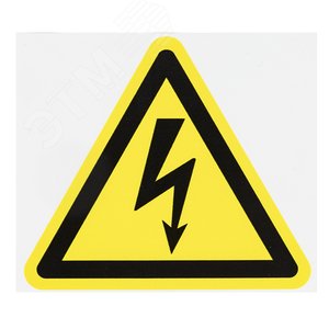Знак пластик ''Опасность поражения электрическим током (Молния)'' W08 (100х100мм) pn-1-01 EKF - 3