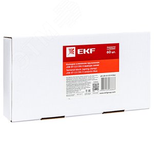 Клемма пружинная ST 2.5 мм2 4 вывода синяя EKF - фото 2