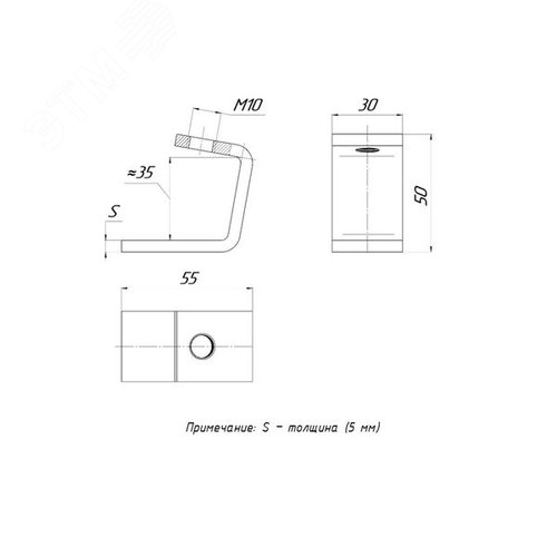 STRUT-прижим балочный П-образный (5 мм) EKF - фото 2