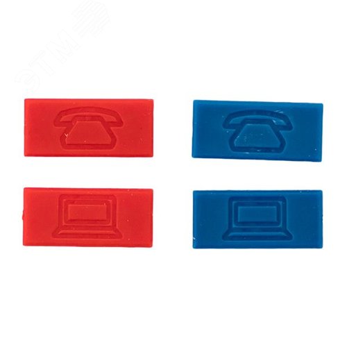 Вставка розеточная TERACOM PRO 45x45мм формат Mosaic на 2 модуля Keystone со шторками и маркерами белая - фото 8