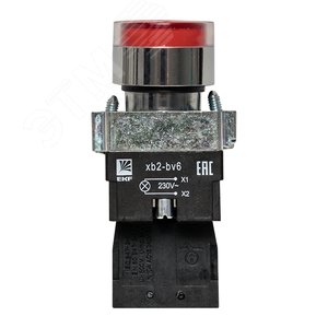 Кнопка BA42 с подсветкой 230В красная NC PROxima - фото 3