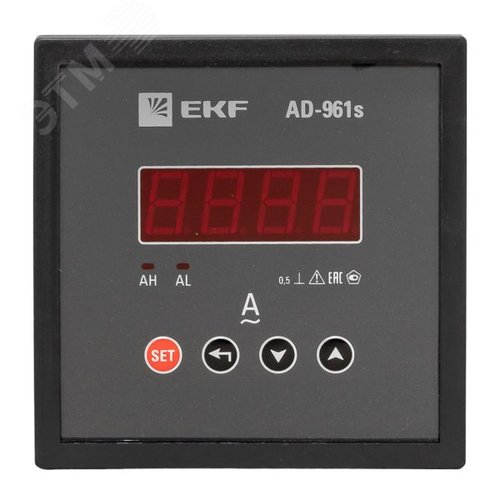 Амперметр цифровой на панель 96x96 квадратный вырез однофазный в коротком корпусе PROxima - фото 2