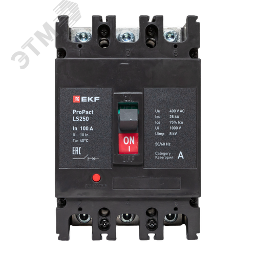LS250 25кА 3P 100А ProPact EKF - фото 2