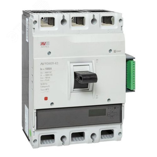 Выключатель автоматический AV POWER-4/3 1000А 100kA ETU6.2 AVERES - фото 1