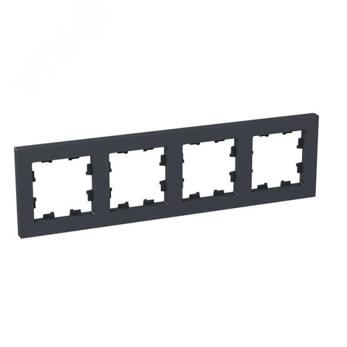 Рамка 4-местная графит.  пластик Эпика EKF - фото 2