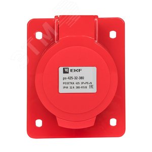 Розетка кабельная 32А 3Р+N+Е IP44 скрытая 380В 425 - фото 2
