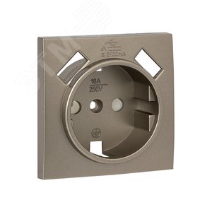 Валенсия лицевая панель розетки 1-местной с/з 16А кашемир с защ. штор. с 2 USB 2,1А - фото 2