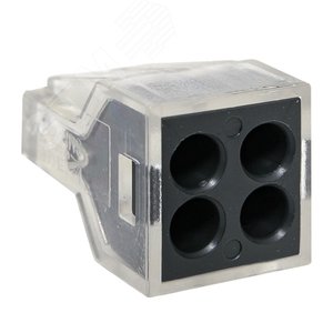 Изображение товара Строительно-монтажная клемма СМК 773-104 4 отверстия 1,0-2,5мм2 блистер (5шт.) PROxima (упак.)