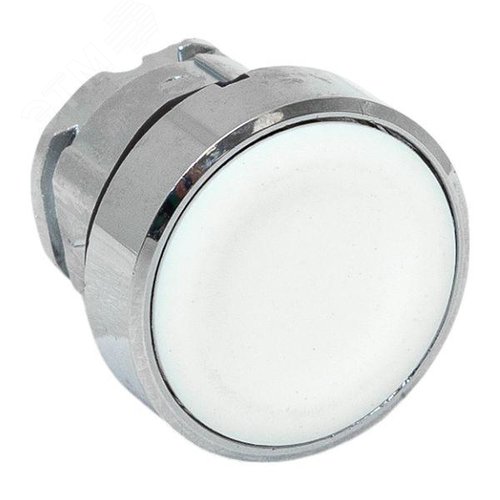 Исполнительный механизм кнопки XB4 белый плоский возвратный без фиксации, без подсветки IP65 - фото 1