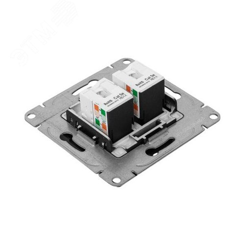 Эпика Механизм розетки RJ45 - 2шт (cat5) черный EKF - фото 7