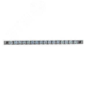 Шина PEN ноль-земля (6x9мм) 16 отв. цинк крепеж покраям - фото 2