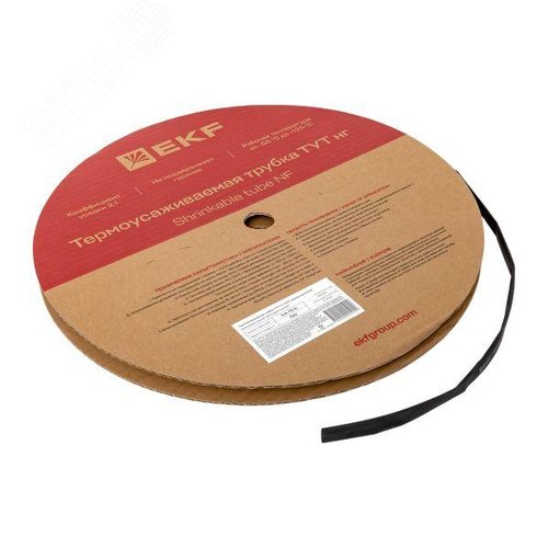 Трубка термоусаживаемая ТУТ нг 10/5 черная рулон PROxima - фото 4