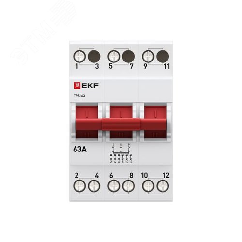 Переключатель трехпозиционный ТПС-63 3P 63А PROxima - фото 3