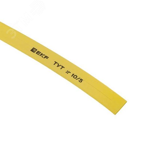 Трубка термоусаживаемая ТУТ нг 10/5 желтая рулон PROxima - фото 5