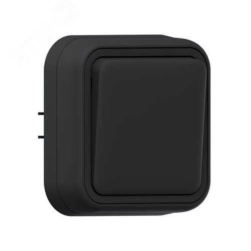 Выключатель, одноклавишный, СП, автоматические клеммы антрацит, Бронто EKF - фото 1