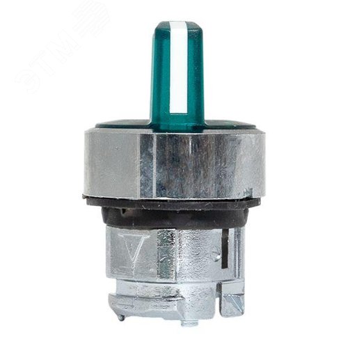 Исполнительный механизм переключателя ХB4 зеленый на 2 положения с фиксацией, с подсветкой с короткой ручкой IP65 - фото 3