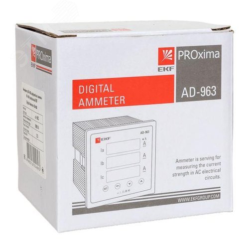 Амперметр цифровой на панель 96х96 трехфазный PROxima - фото 9