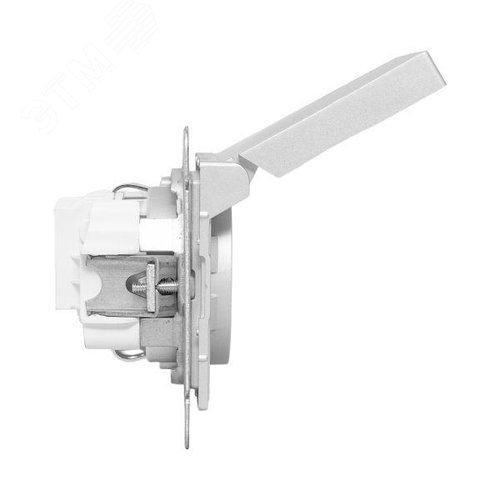 Эпика Механизм розетки 16А IP44 с заземлением со шторками c крышкой алюминий EKF - фото 6