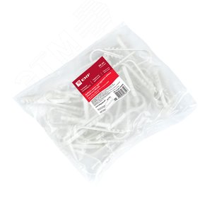 Дюбель-хомут для круглого кабеля (19-25мм) белый (50 шт) PROxima - фото 3