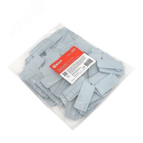 Заглушка для 4 Push-in 3 вывода серая - фото 4