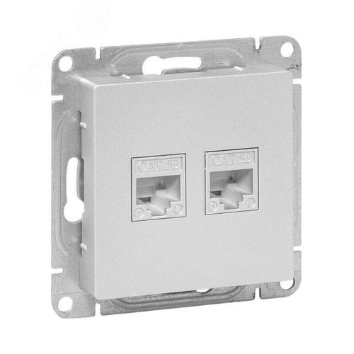Эпика Механизм розетки RJ45 (cat5) алюминий EKF - фото 1