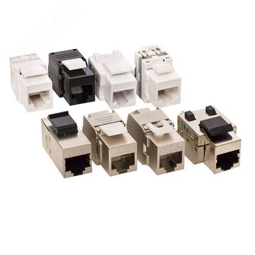 Адаптер проходной TERACOM PRO Cat.6 экран. RJ45-RJ45 тип Keystone - фото 5