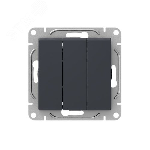 Механизм выключателя. трёхклавишный. графит Эпика EKF - фото 1