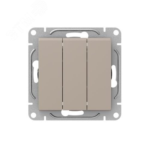 Механизм выключателя. трёхклавишный. кремовый Эпика EKF - фото 1