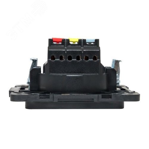 Стокгольм Механизм Розетки 1-местной с/з 16А черный с защ. штор. - фото 7