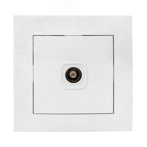 Валенсия розетка телевизионная 1-местная 75Ом 5-862МГц белая - фото 1